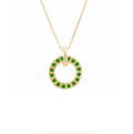 Tsavorite Garnet Meridian Pendant Necklace