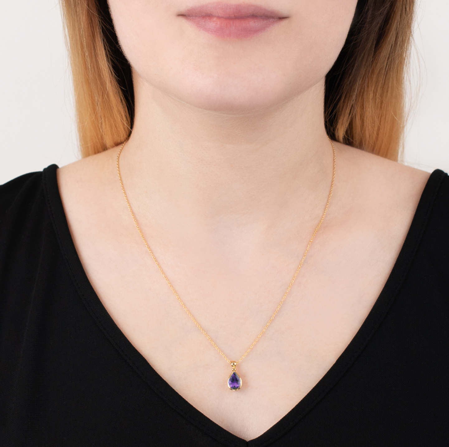 Handmade Amethyst Pendant Necklace